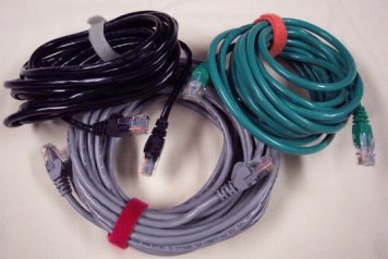 Group of pre-made Ethernet cables