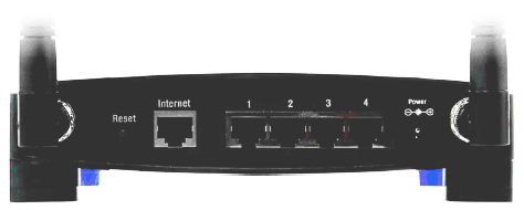 Linksys WRT54GS combination router, switch, WAP - Back