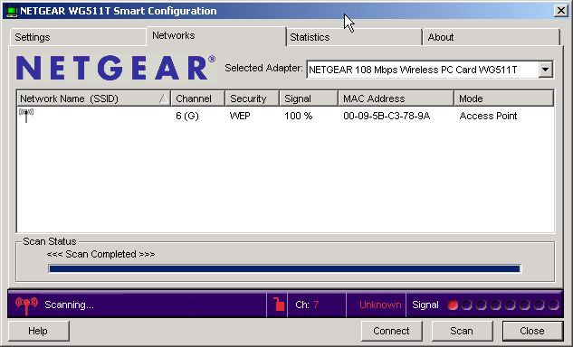 Setting the adapter's SSID to match the WAP's new SSID