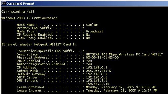 ip config mac