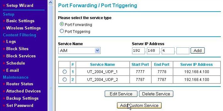 port forwarding for rocketchat server