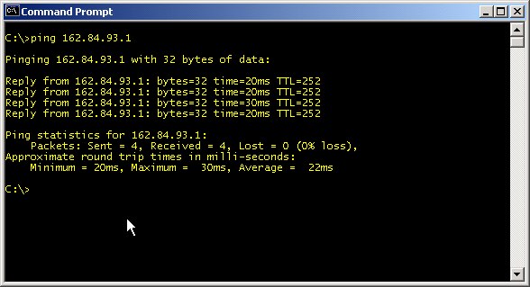 ping loopback address