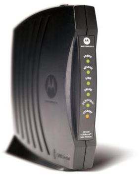 Netgear router's power and status lights